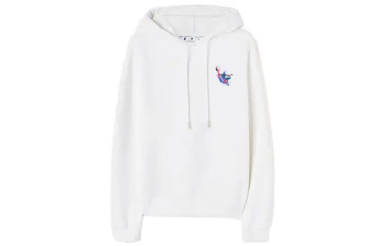 OFF WHITE Sweatshirts Women's White Hooded Non Detachable Moderate