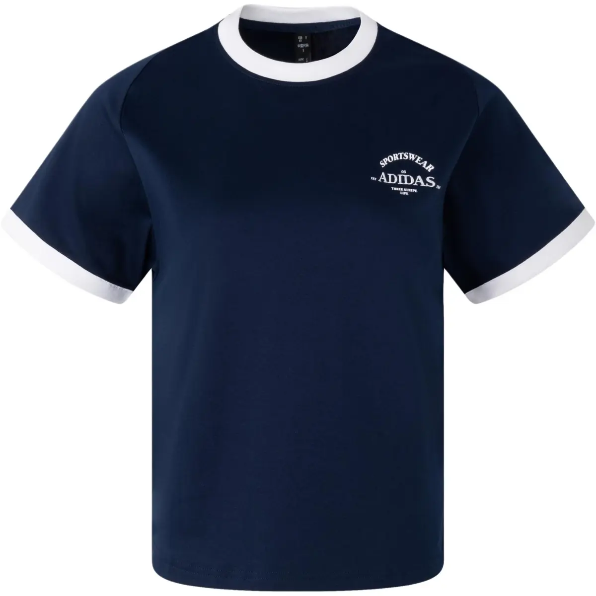 Adidas T Shirt Women's College Navy/White