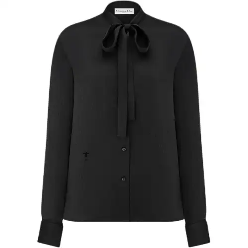 DIOR Ascot Blouse Shirt Women's Black