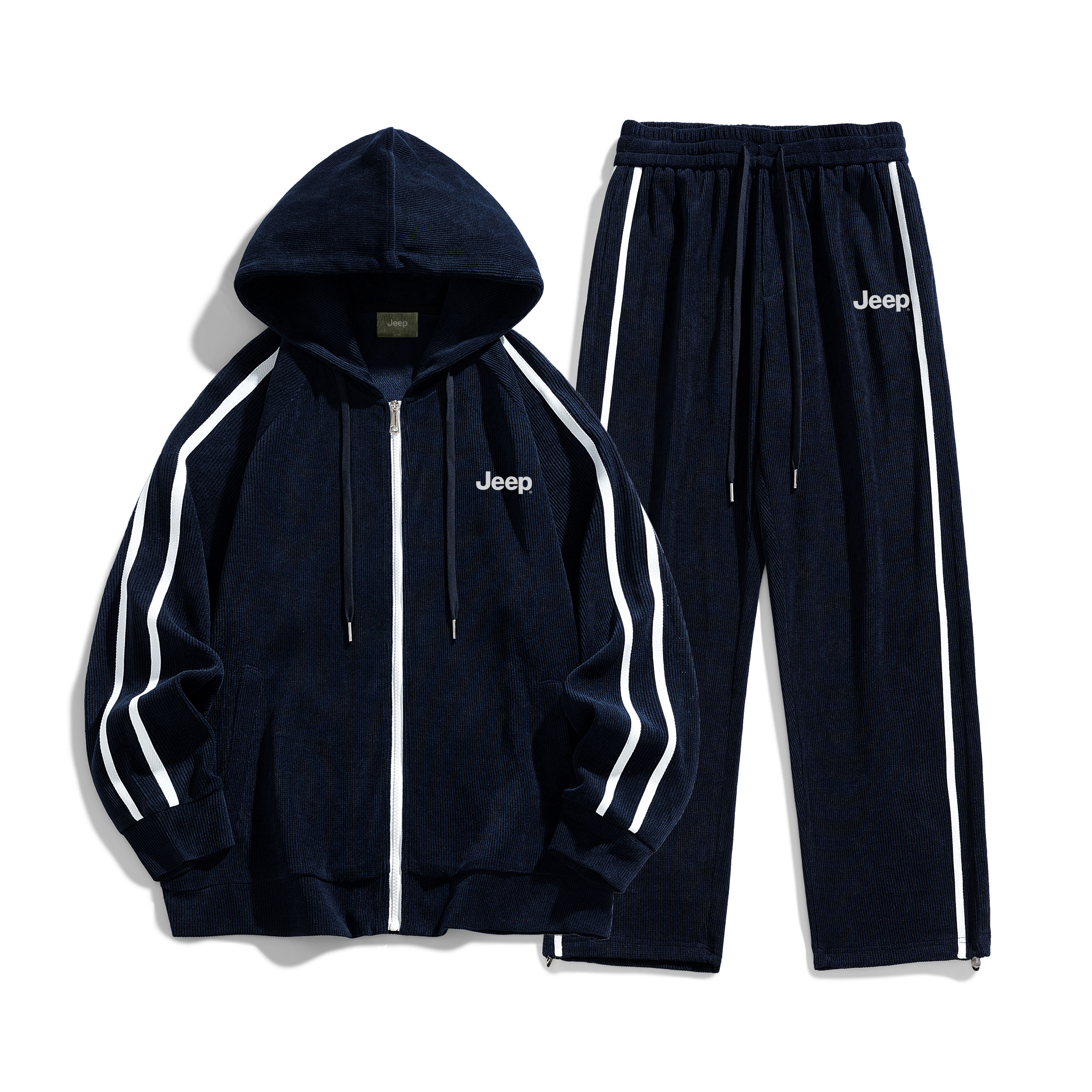 Jeep Casual Sportswear Unisex Hooded Thickened And Fleece Lined