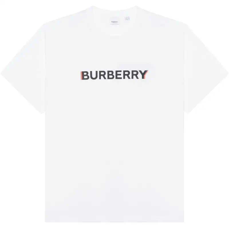 Burberry Logo Print Cotton Oversized T-shirt Women's White