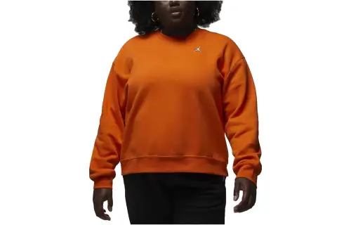 Jordan Brooklyn Sweatshirts Women's Saffron Crew Neck Moderate Other