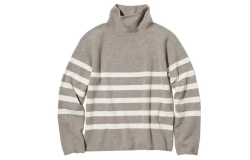 UNIQLO Knitwear Women's Light Gray Turtleneck Moderate Other