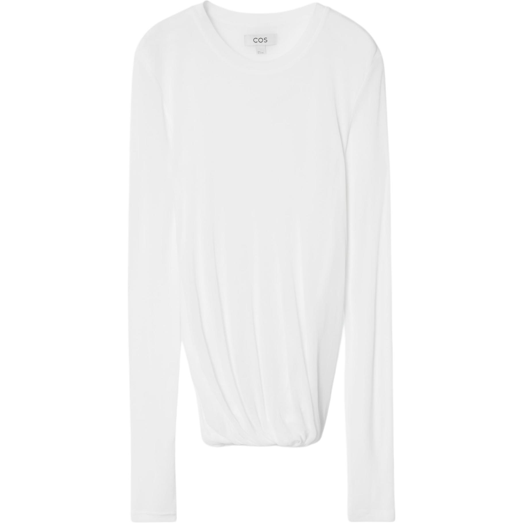 COS T Shirts Women's White Crew Neck Moderate Other