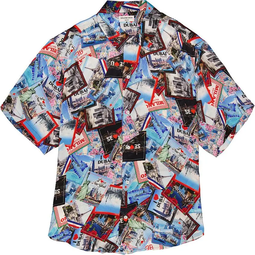 Balenciaga cities silk shirt