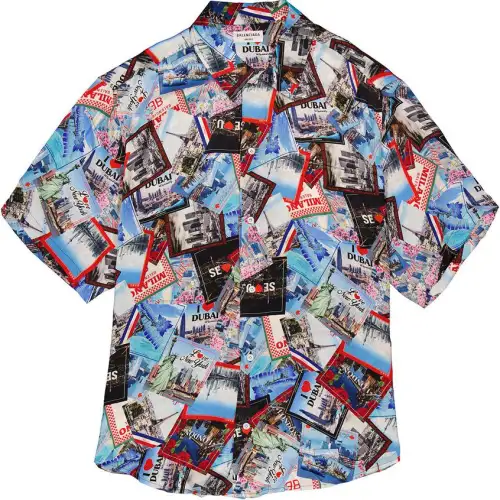 Balenciaga cities silk shirt