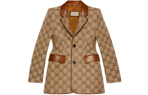 GUCCI X Balenciaga The Hacker Project Maxi Gg Hourglass Jacket Beige/Ebony