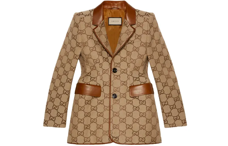 GUCCI X Balenciaga The Hacker Project Maxi Gg Hourglass Jacket Beige/Ebony