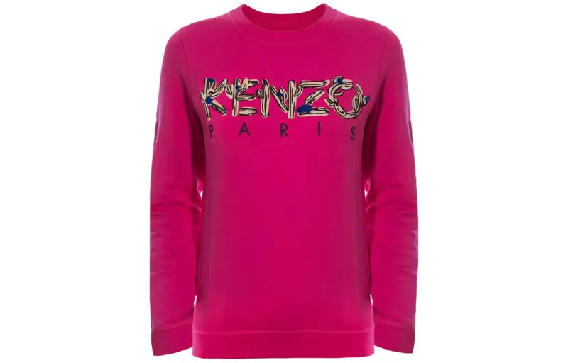 KENZO Sweatshirts Women's Fuchsia Crew Neck Moderate Regular