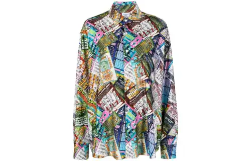 Vetements Shirts Women's Multicolor Polo Collar Moderate Shirt