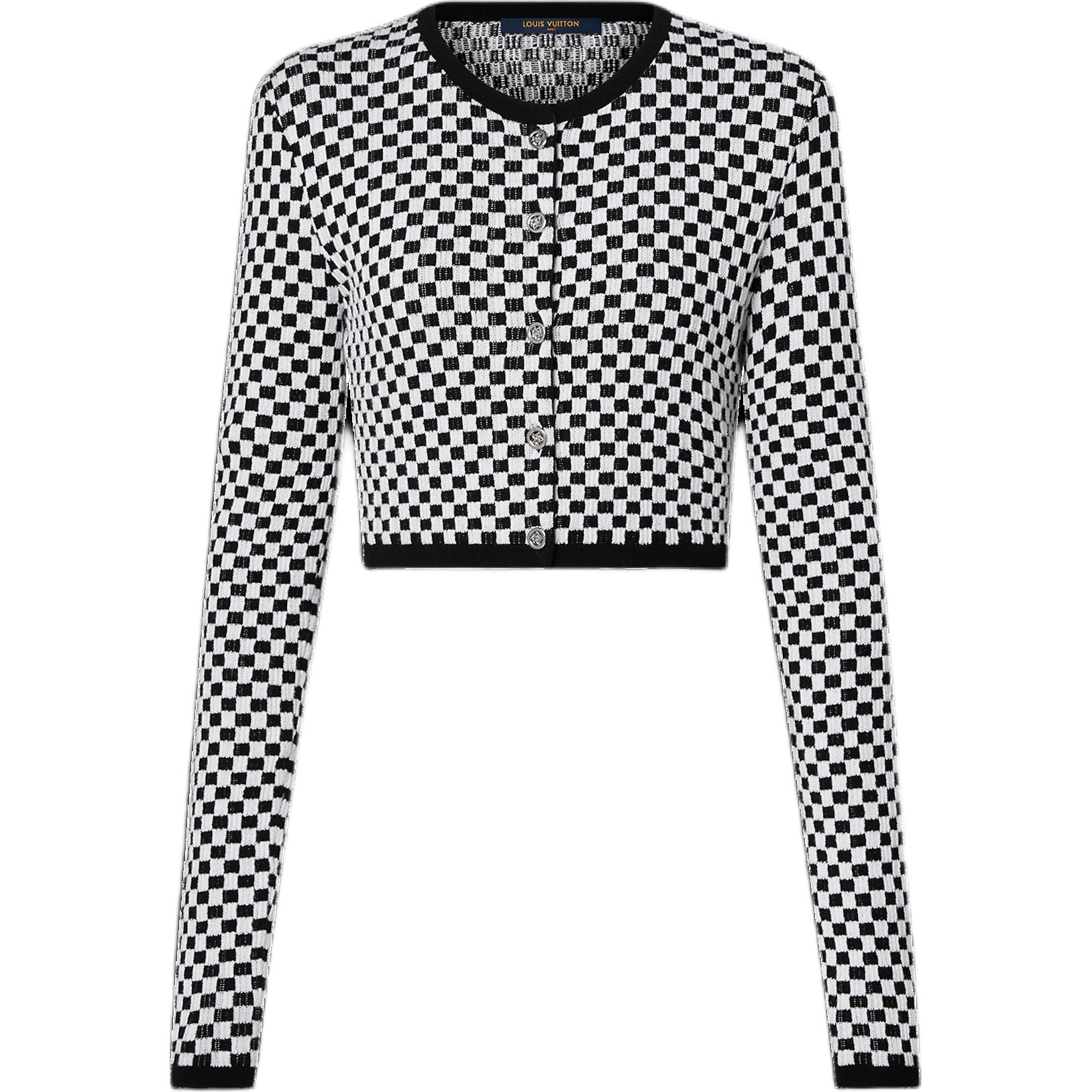 Женский джемпер Louis Vuitton (черно-белый)