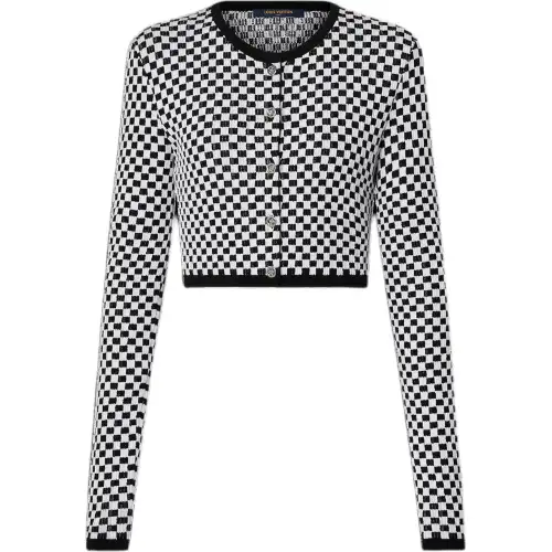 Lv Mini Damier Knit Cardigan