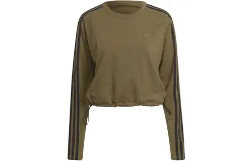 Adidas Originals Sweatshirts Women's Brown Crew Neck Moderate Regular