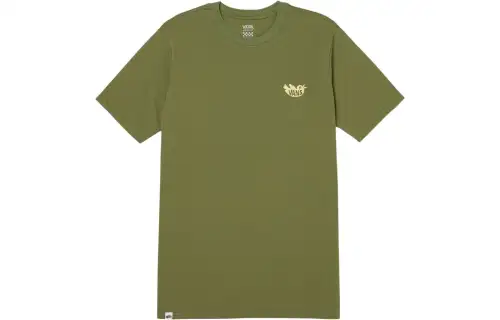 Vans T Shirts Women's Green Crew Neck Moderate Other