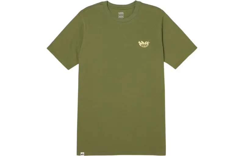 Vans T Shirts Women's Green Crew Neck Moderate Other