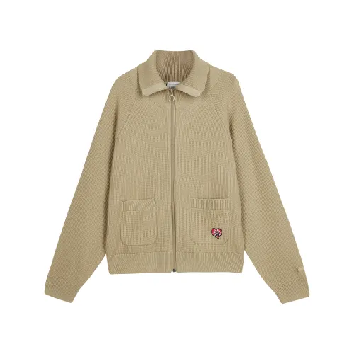 Skechers Bob's Knitwear Women's Beige Brown 01GA Lapel Moderate Cardigan
