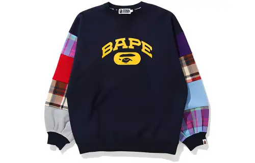 A BATHING APE Sweatshirts Women's Dark Blue Crew Neck Moderate Regular
