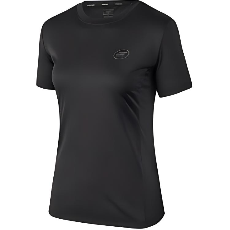 Skechers Quick Dry T Shirts Women’s Carbon Black