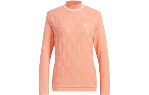 Adidas Knitwear Women's Pink Umber Turtleneck Moderate Two-Piece Set