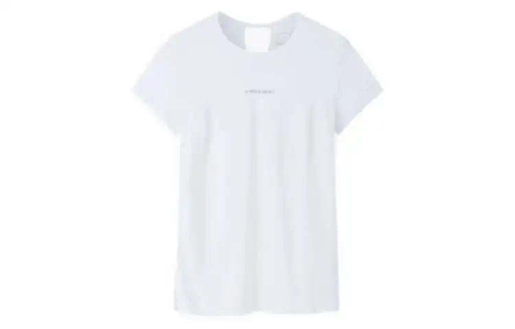 ANTA T Shirts Women's Papyrus White Crew Neck Moderate Straight Fit