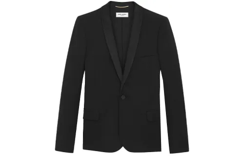 Saint Laurent Iconic Le Smoking Cropped Blazer