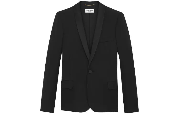 Saint Laurent Iconic Le Smoking Cropped Blazer