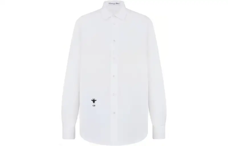 DIOR Shirts Women's White Square Collar Moderate Other