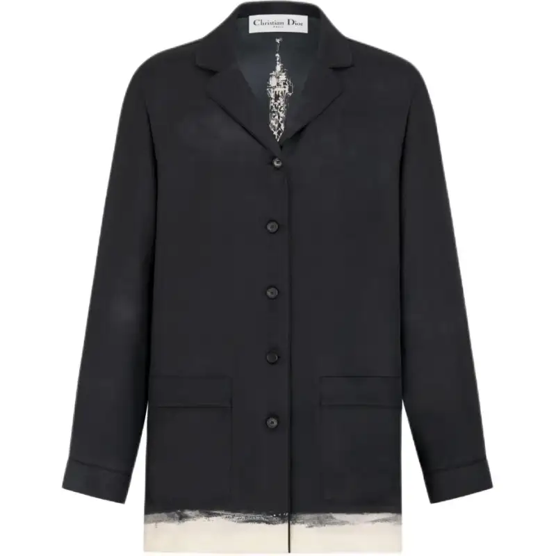 DIOR Shirts Women's Black Lapel Moderate Other