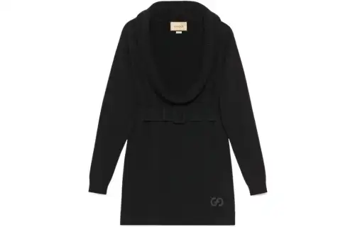 cowl-neck minidress