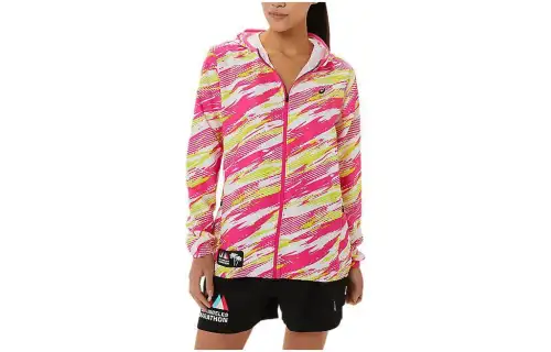 ASICS READY SET Jackets Women's Pink Hooded Moderate Other