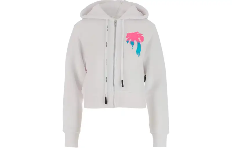 PALM ANGELS Logo print Cotton Hoodie