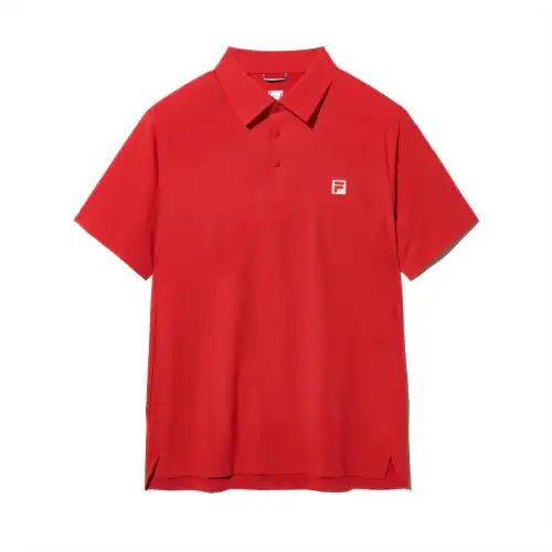 FILA Tennis Tops Men's Red Lapel Thin