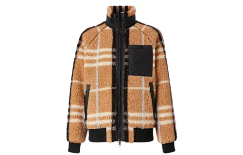 Burberry Velvet Jackets Women's Khaki Stand Collar Moderate Other