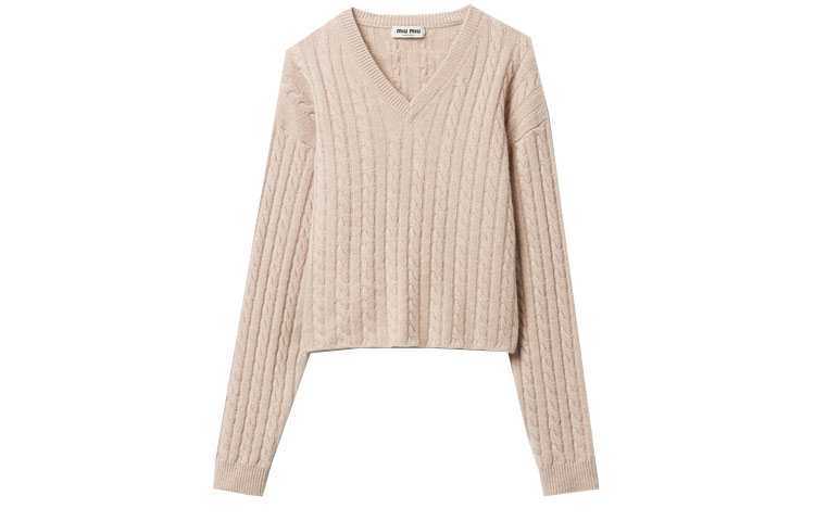 MIU MIU FW23 Cashmere Sweater Women's Limestone