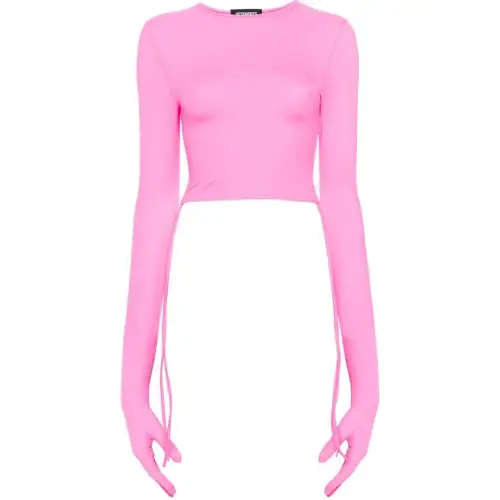 Vetements T Shirts Women's Pink Crew Neck Moderate Other