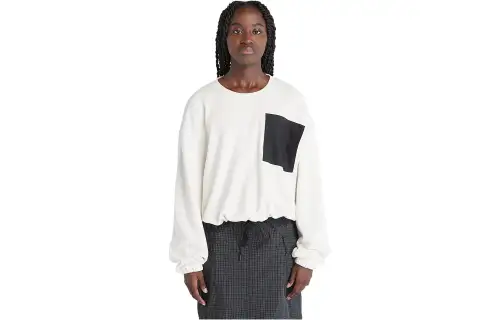 Timberland Sweatshirts Women's White Crew Neck Moderate Regular