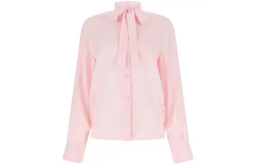 PRADA Buttoned Tie Long Sleeved Shirt