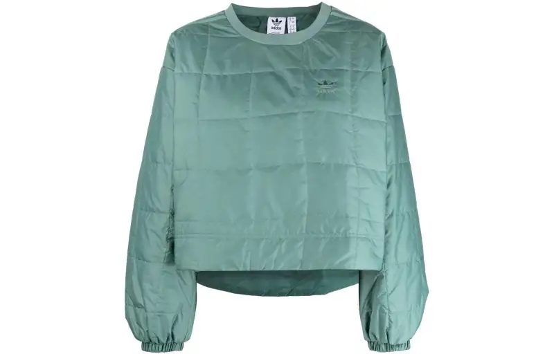 Adidas Originals Sweatshirts Women's Green Crew Neck Moderate Regular