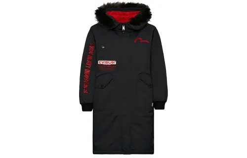 EVISU Jackets Women's Black Hooded Moderate Other