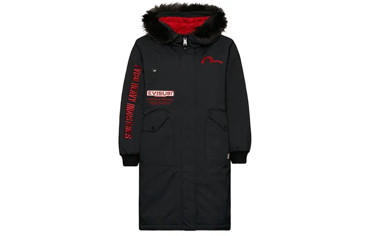 EVISU Jackets Women's Black Hooded Moderate Other