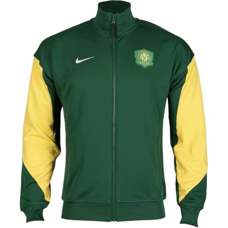Nike Dri FitAcademy 25th Season Beijing Guoan Quick Dry Fleece Lined Stand Collar Long Sleeved Soccer Jersey Men’s