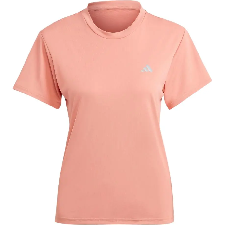Adidas T-Shirts Women's Orange Crew Neck Moderate Straight Fit