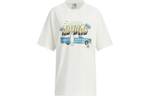 adidas originals Summer Holiday Graphic Play Short Sleeve Tee 'Off White'