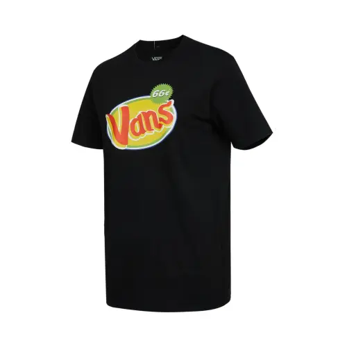 Vans T Shirts Women's Black Crew Neck Moderate Straight Fit