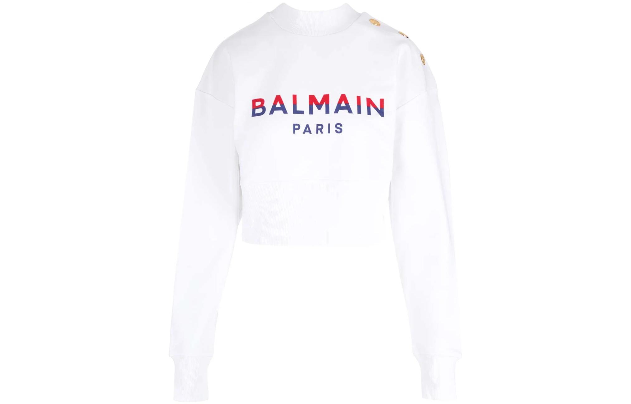 Женское худи BALMAIN SS23 (белое)