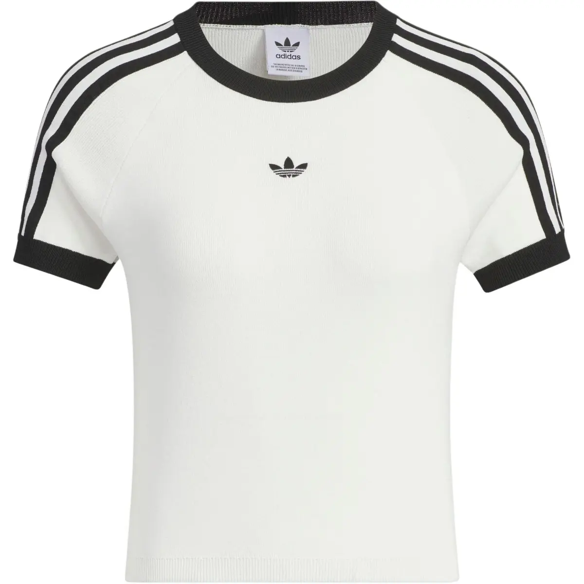 adidas originals 3-Stripes Graphic Knit T-shirt White