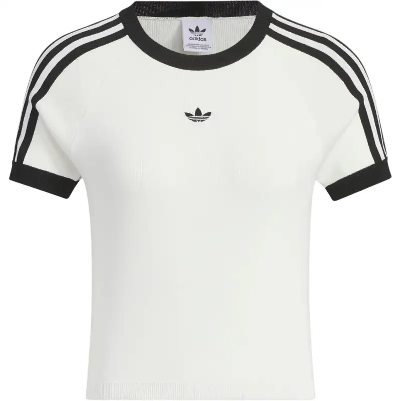 adidas originals 3-Stripes Graphic Knit T-shirt White