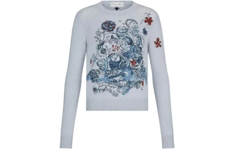 DIOR SS23 Cashmere Sweater Women's Blue