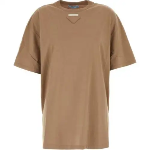PRADA Logo Triangle Crewneck T Shirt