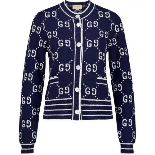 GUCCI Gg Cotton Jacquard Cardigan